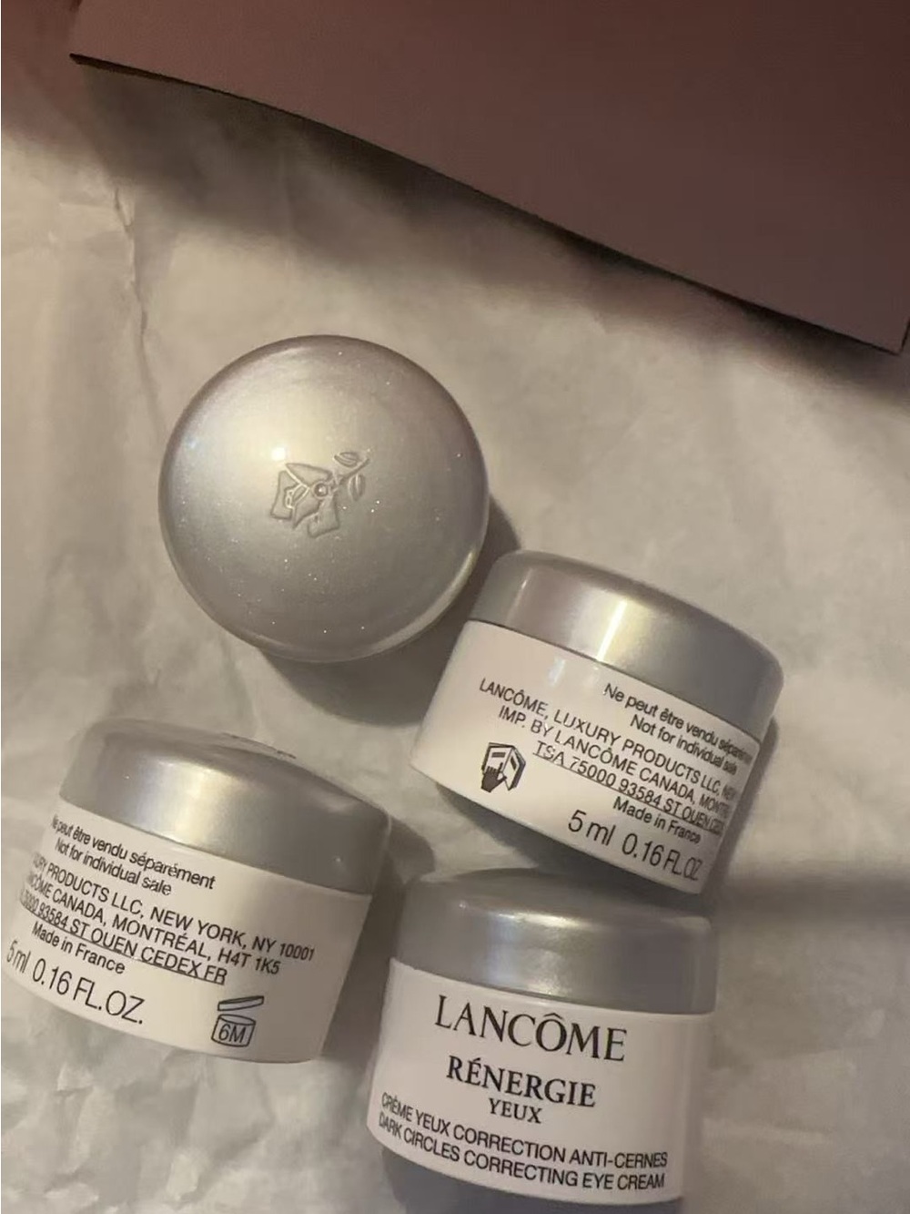 Lancôme Rénergie Yeux Eye Cream - Pearlescent Silver Jars